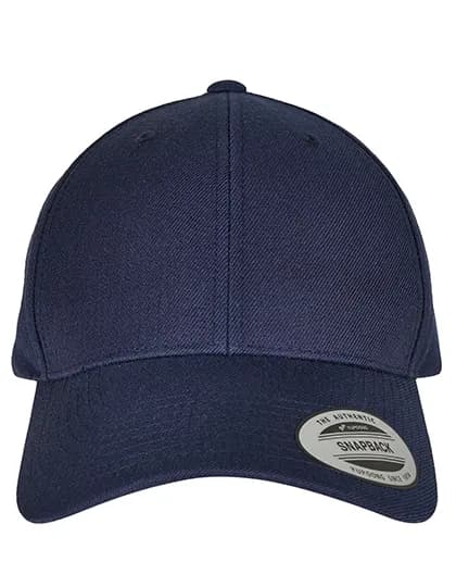 Premium Curved Visor Snapback Cap - Navy