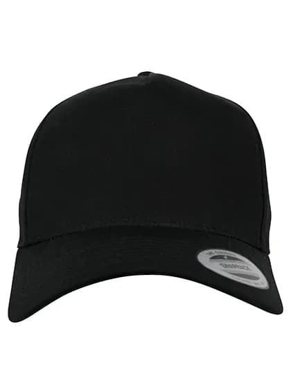 5-Panel Curved Classic Snapback - Black