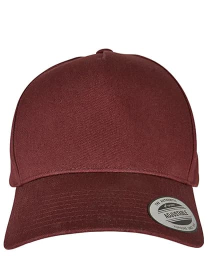 5-Panel Curved Classic Snapback - Burgundy