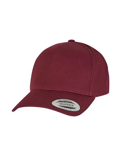 5-Panel Curved Classic Snapback - Maroon