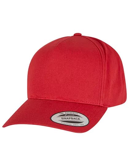 5-Panel Curved Classic Snapback - Mars Red