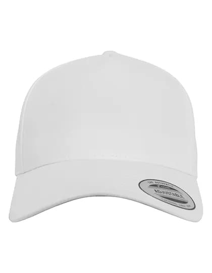 5-Panel Curved Classic Snapback - White