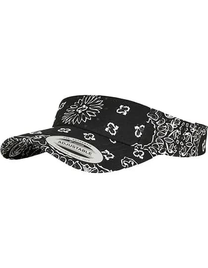 Bandana Print Visor - Black/White