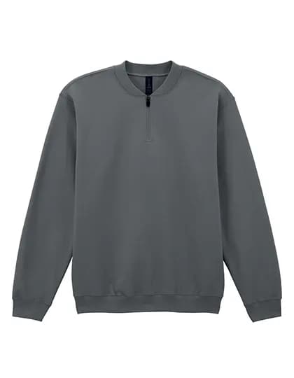 Softstyle® Midweight Adult Fleece 1/4 Zip Sweatshirt - Charcoal (Solid)