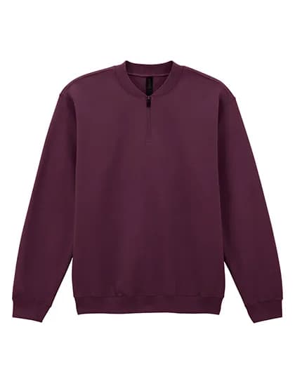 Softstyle® Midweight Adult Fleece 1/4 Zip Sweatshirt - Maroon