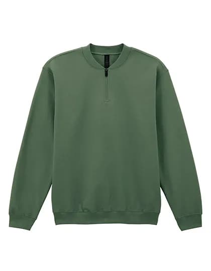 Softstyle® Midweight Adult Fleece 1/4 Zip Sweatshirt - Military Green