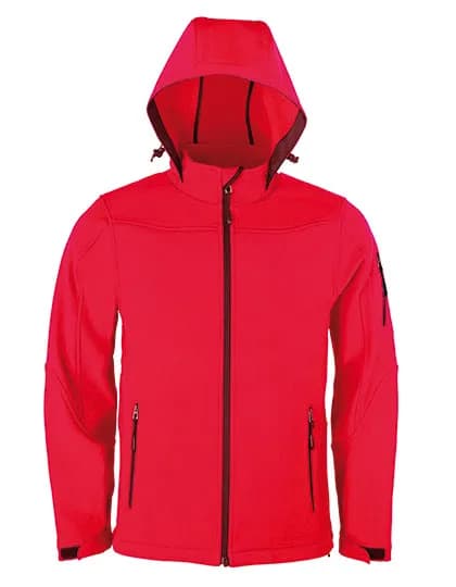 Men´s Hooded Soft-Shell Jacket - Red
