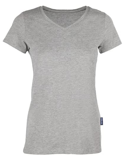 Women´s Luxury V-Neck Tees - Grey Melange