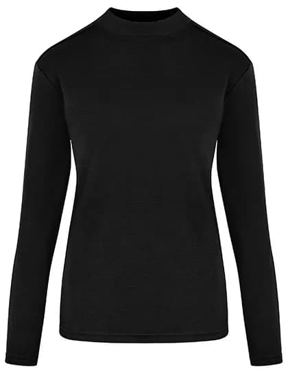 Women´s Premium Highneck Longsleeve Tees - Black