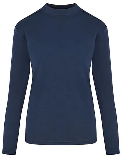 Women´s Premium Highneck Longsleeve Tees - Navy