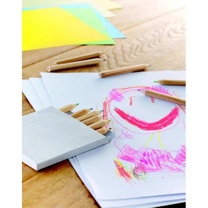 12 Buntstifte in Pappschachtel - ARCOLOR - Braun