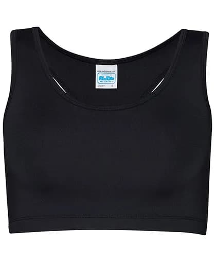 Women´s Cool Sports Crop Top - Jet Black