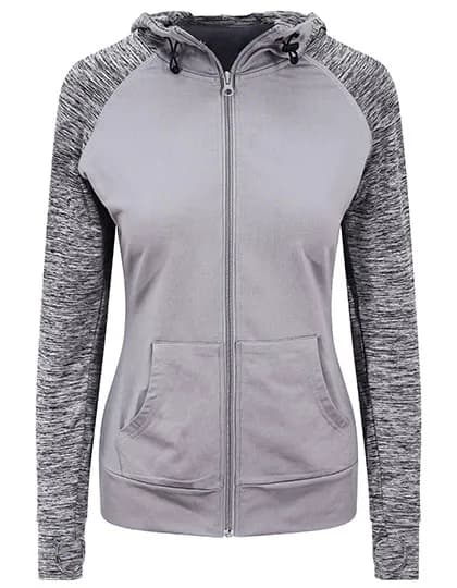 Women´s Cool Contrast Zoodie - Grey/Grey Melange