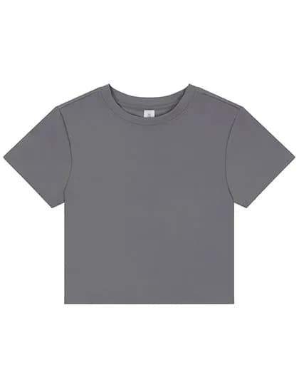 Womens Recycled Cropped T - Platinum Grey