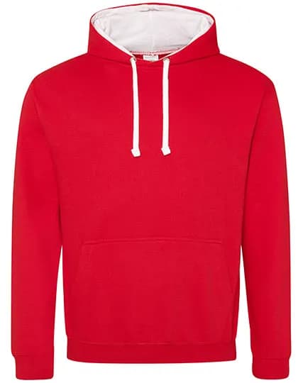 Varsity Hoodie - Fire Red/Arctic White