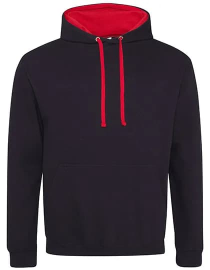 Varsity Hoodie - Jet Black/Fire Red