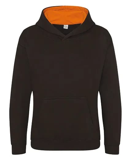 Kids´ Varsity Hoodie - Jet Black/Orange Crush
