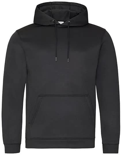 Sports Polyester Hoodie - Jet Black