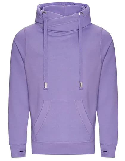 Cross Neck Hoodie - Digital Lavender