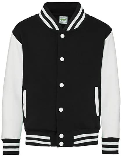Kids´ Varsity Jacket - Jet Black/White