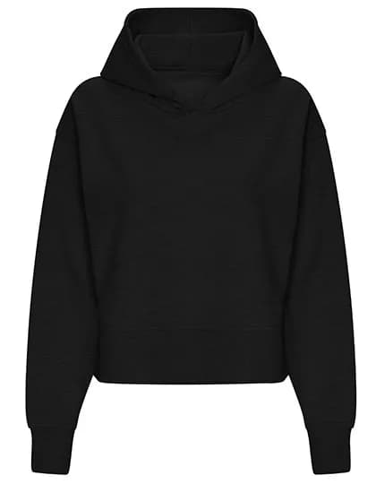 Womens Relaxed Hoodie - Deep Black