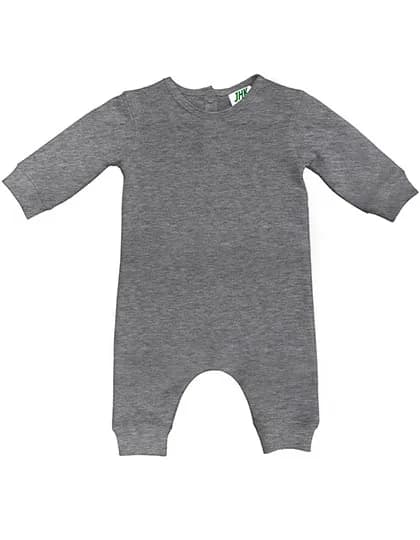 Baby Playsuit Long Sleeve - Grey Melange