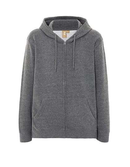 Unisex Hooded Full Zip Sweat Fuji - Dark Grey Melange