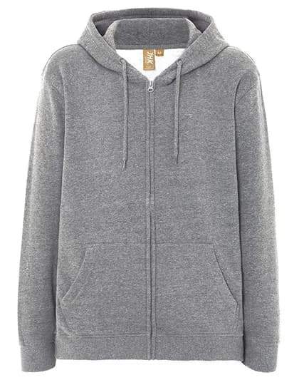 Unisex Hooded Full Zip Sweat Fuji - Grey Melange