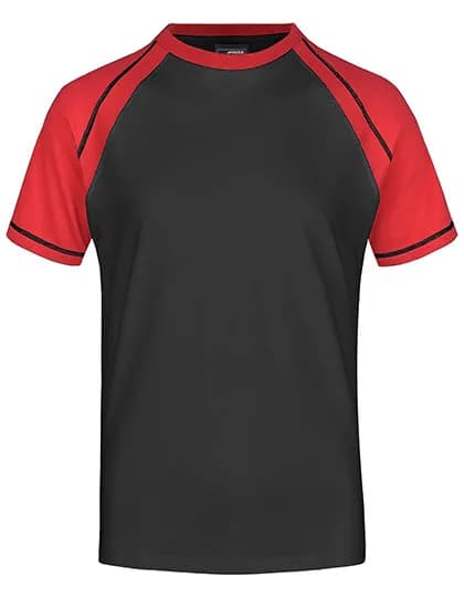 Men´s Raglan-T - Black/Red