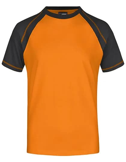 Men´s Raglan-T - Orange/Black