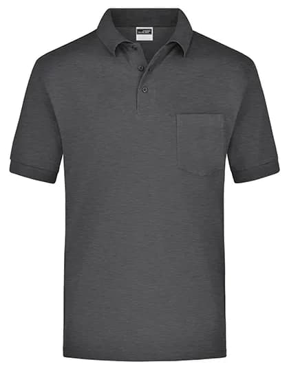 Polo-Piqué Pocket - Anthracite Melange