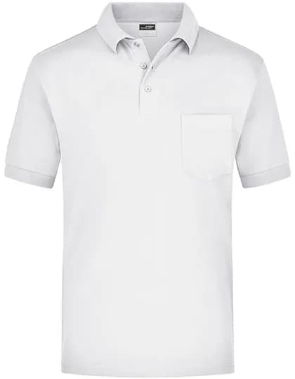 Polo-Piqué Pocket - White
