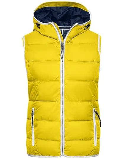 Ladies´ Maritime Vest - Sun Yellow/White