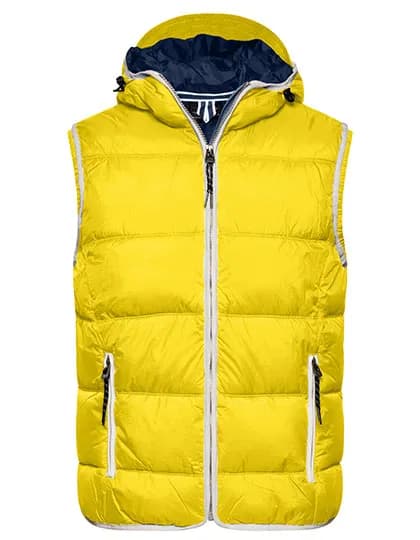 Men´s Maritime Vest - Sun Yellow/White