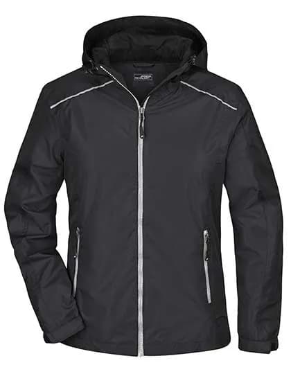 Ladies´ Rain Jacket - Black/Silver (Solid)