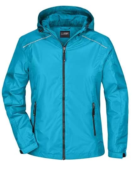 Ladies´ Rain Jacket - Turquoise/Iron Grey