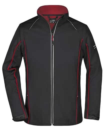 Ladies´ Zip-Off Softshell Jacket - Black/Red