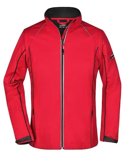Ladies´ Zip-Off Softshell Jacket - Red/Black