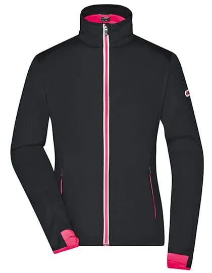 Ladies´ Sports Softshell Jacket - Black/Light Red