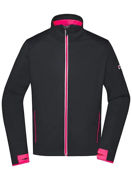 Men´s Sports Softshell Jacket - Black/Light Red