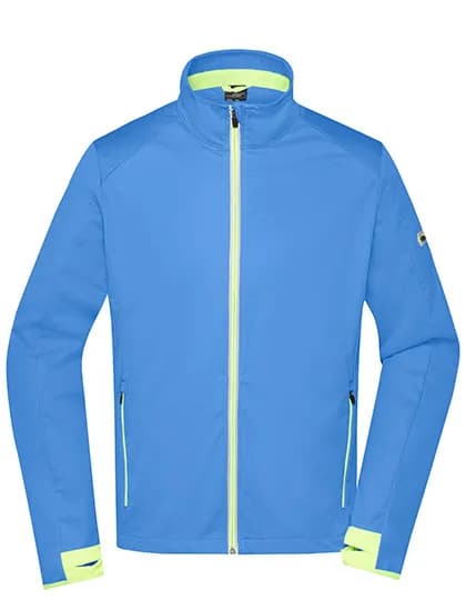 Men´s Sports Softshell Jacket - Bright Blue/Bright Yellow