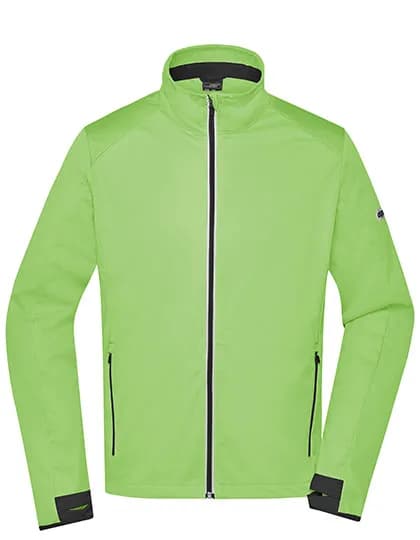 Men´s Sports Softshell Jacket - Bright Green/Black