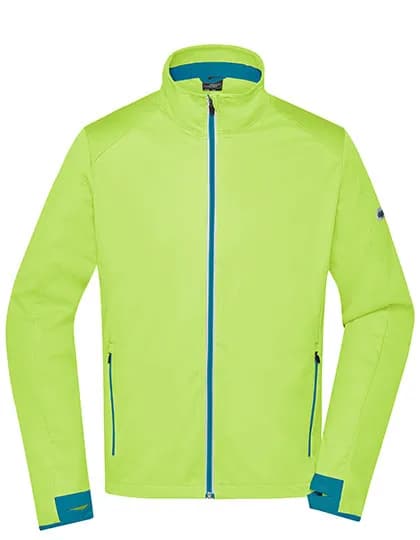 Men´s Sports Softshell Jacket - Bright Yellow/Bright Blue