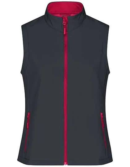 Ladies´ Promo Softshell Vest - Iron Grey/Red