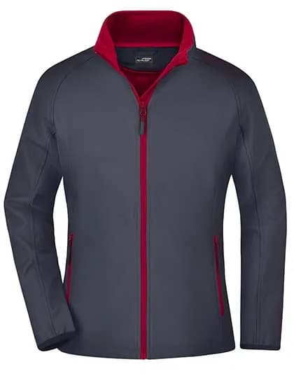 Ladies´ Promo Softshell Jacket - Iron Grey/Red