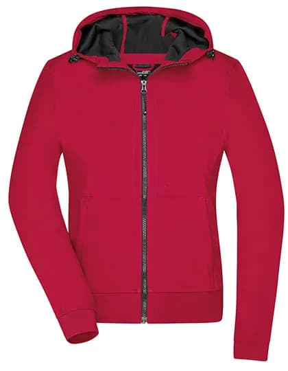 Ladies´ Hooded Softshell Jacket - Red/Black