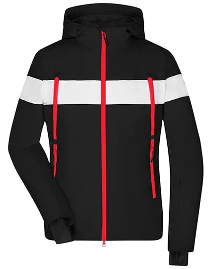 Ladies´ Wintersport Jacket - Black/White/Light Red