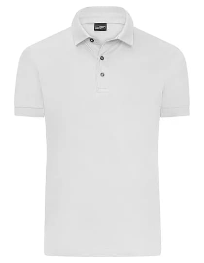 Men´s Mercerised Polo - White