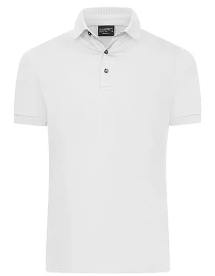 Men´s Mercerised Polo Slim Fit - White