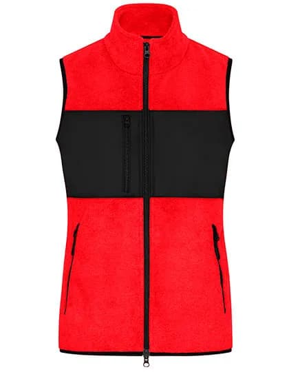 Ladies´ Fleece Vest - Red/Black